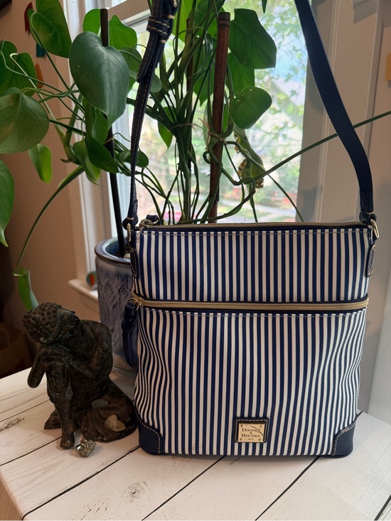Dooney & Bourke Handbags - Dooney & Bourke | Nautical Navy and White Striped Crossbody